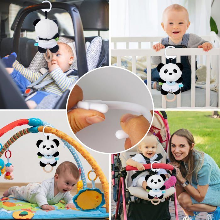 Musical Baby Panda Plush Toy with Soft Music | Developmental Toy for Stroller and Crib | Ideal Newborn Gift