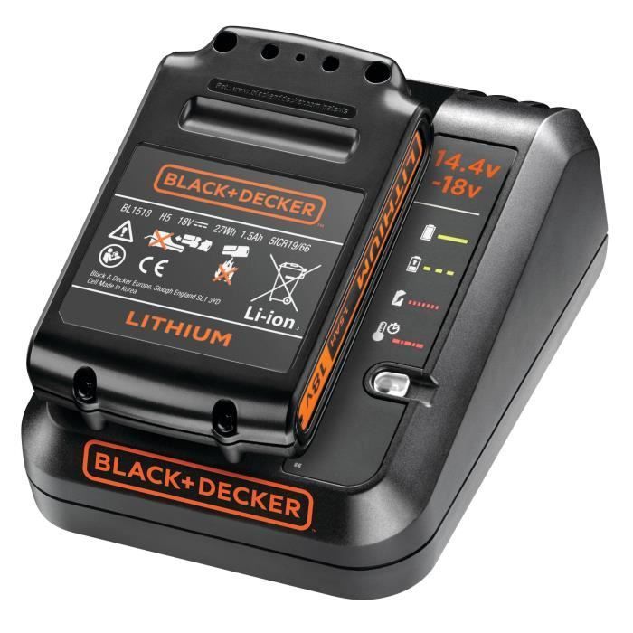 14.4V and 18V Battery Charger - BLACK+DECKER - BDC1A-QW