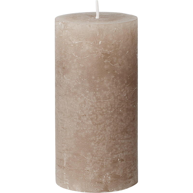 Vela cúbica Vie Home de 12 cm de diámetro y 6 cm de largo, estilo rústico.
