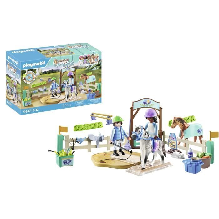 PLAYMOBIL 71637 Pista de equitación, Caballos de la cascada, 67 piezas, A partir de 5 años