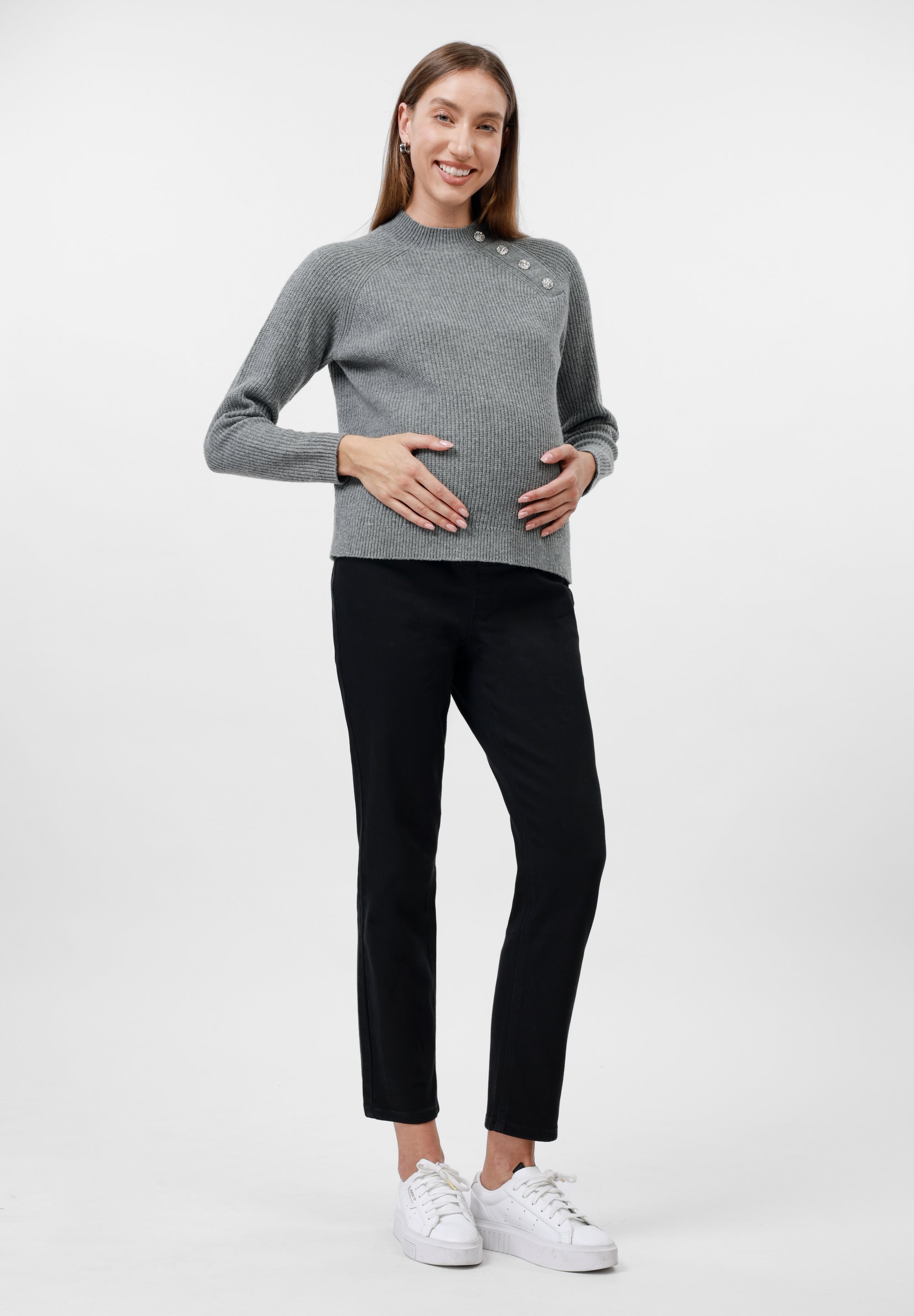 Anna Field MAMA Mom Jeans - zwarte denim