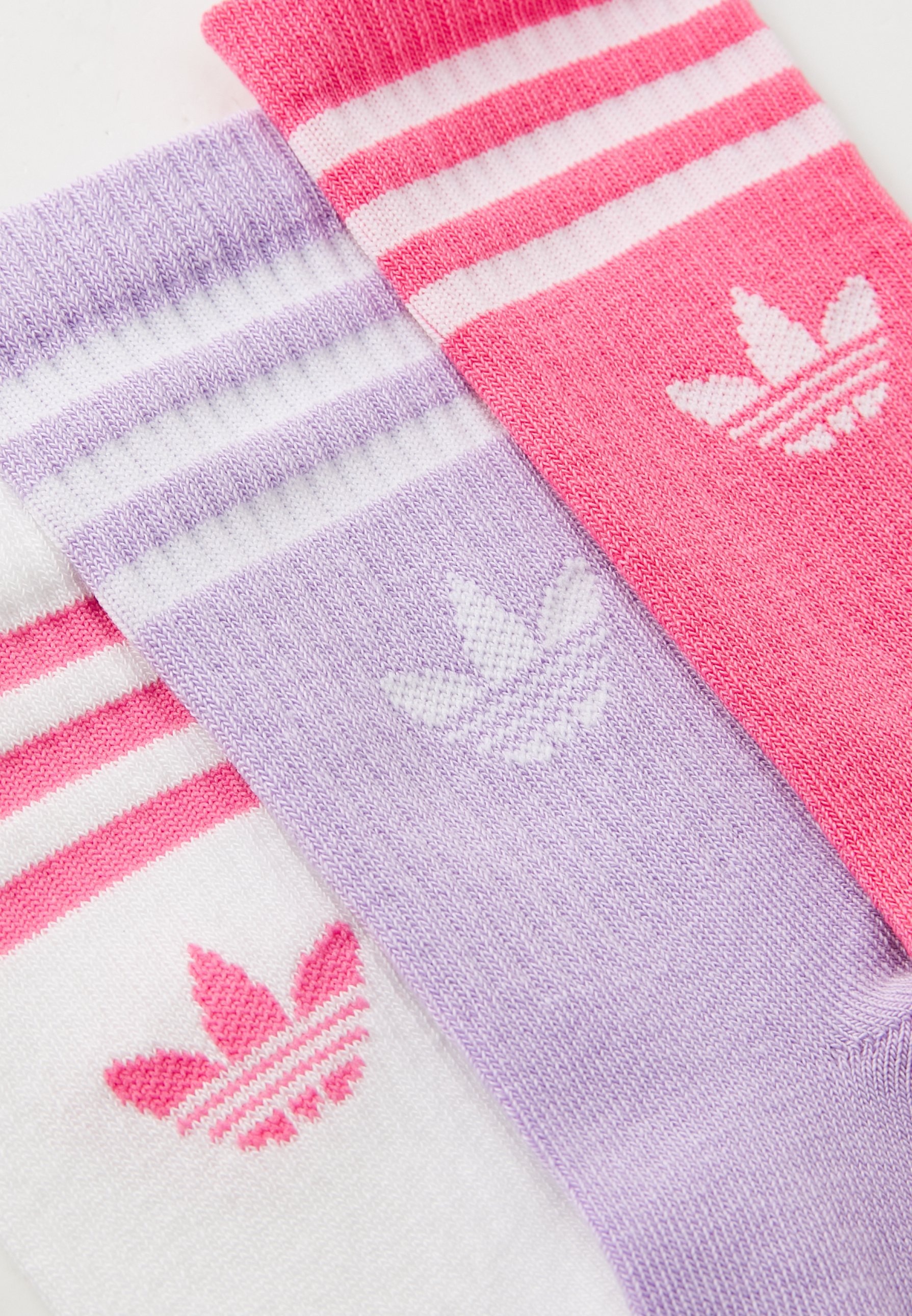 adidas Originals CREW UNISEX 6 PACK - Sukat - white/pink fusion/powder plum melange