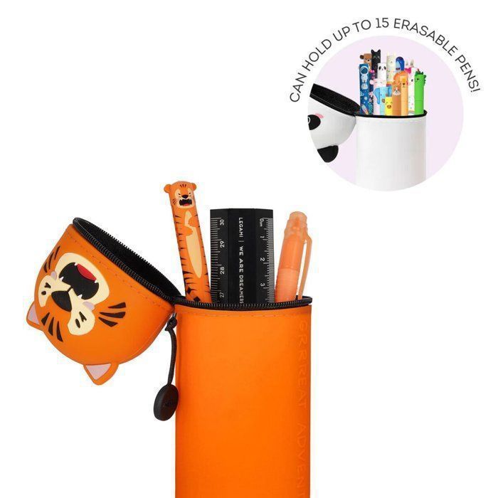 LEGAMI - 2-in-1 Zachte Siliconen Etui voor Schoolpotloden - Kawaii, Pennenhouder, Siliconen Rits, Pennenzakje, Potloden