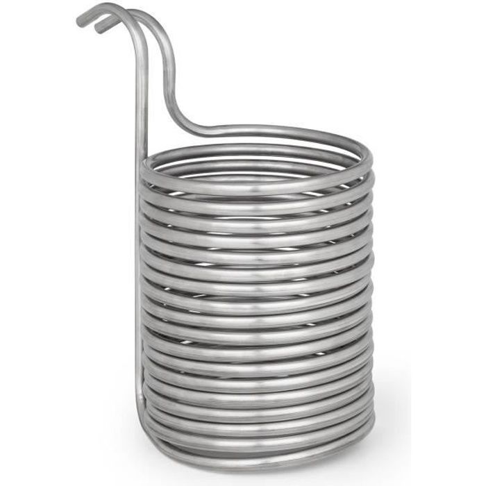 Kit de elaboración de cerveza Klarstein Chiller 12: Enfriador de inmersión para la elaboración de cerveza - Ø 21,5 cm - 18 serpentines de acero inoxidable