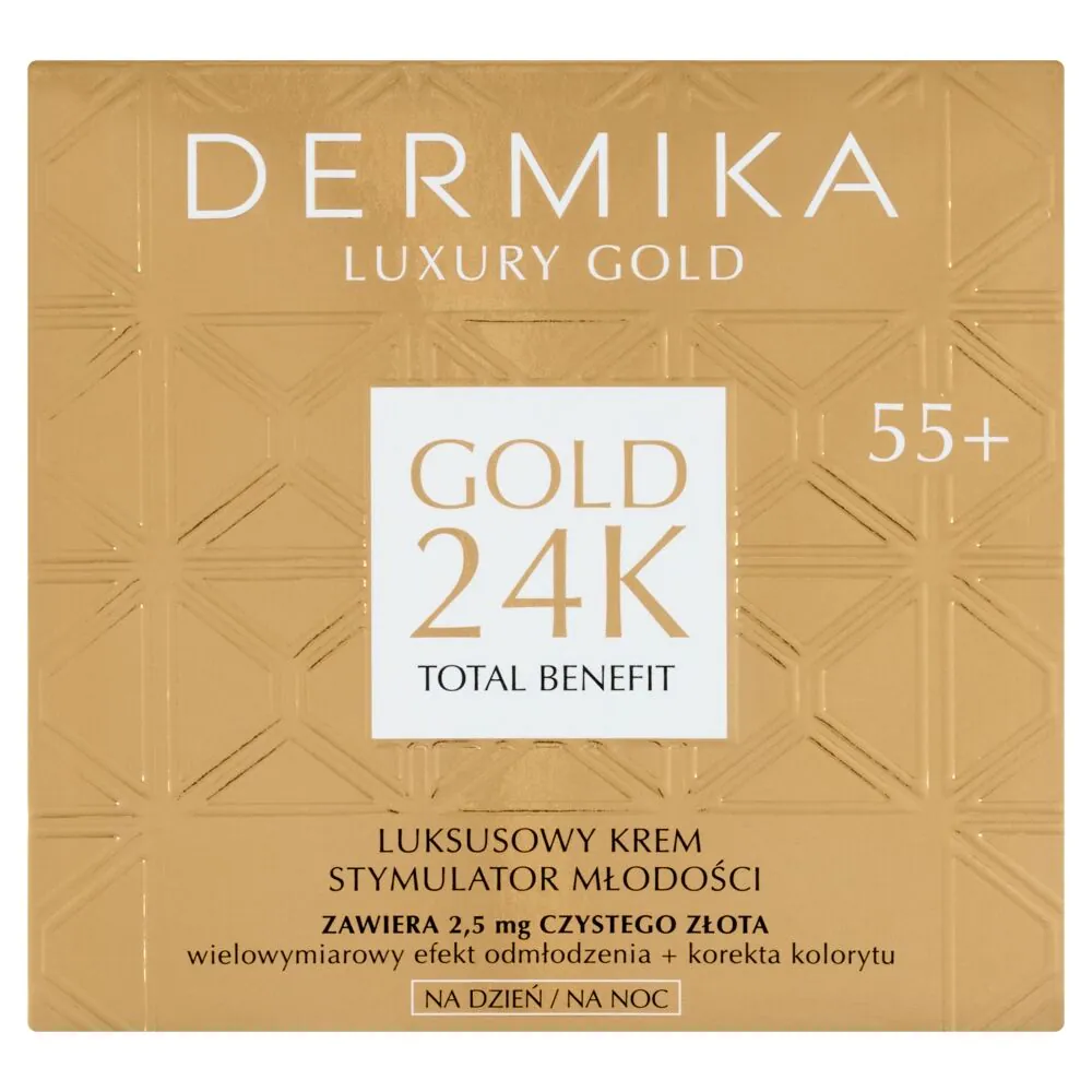 Dermika Luxury Gold 24k Luksusowy krem Stymulator Młodości 55+ dzień/noc