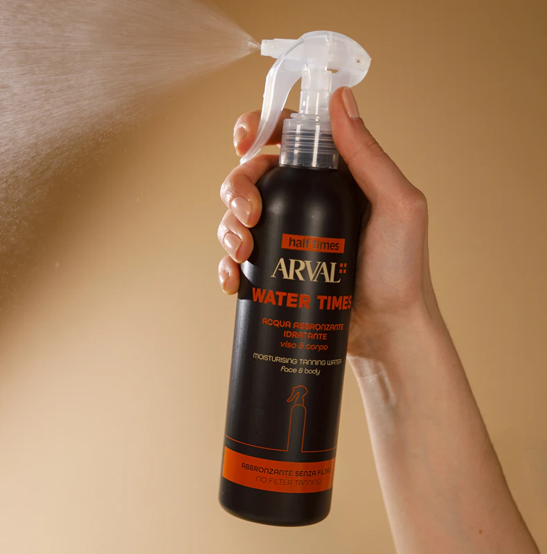 Arval Half Times Água Autobronzeadora Hidratante em spray refrescante para prolongar o seu bronzeado