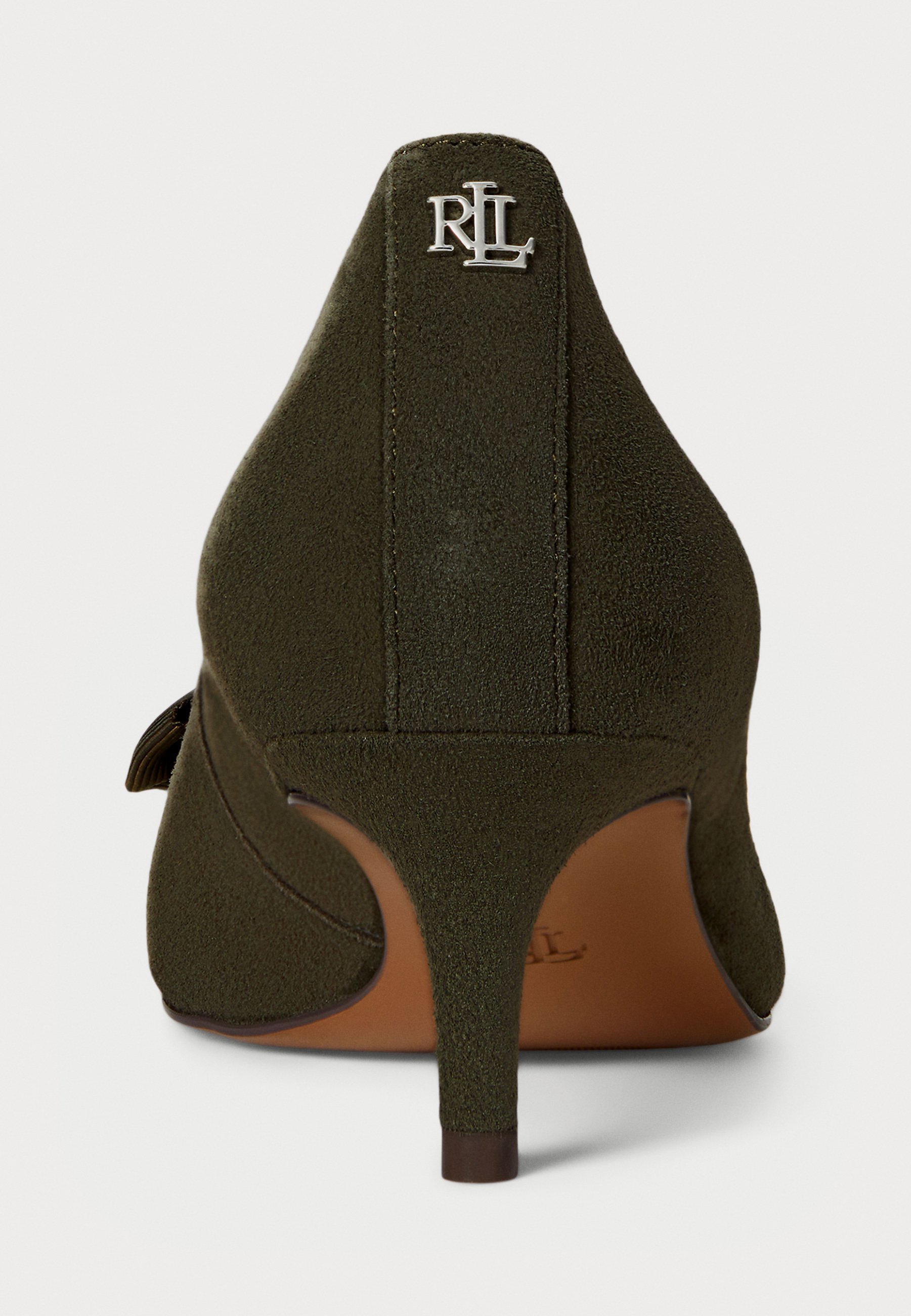 Escarpins Lauren Ralph Lauren ADRIENNE en daim à nœud papillon - Talons classiques - olive foncé