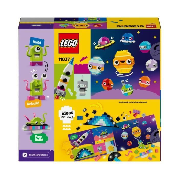 LEGO® 11037 Classic Creative Planets, Set di costruzioni Sistema Solare, Navetta spaziale e razzo