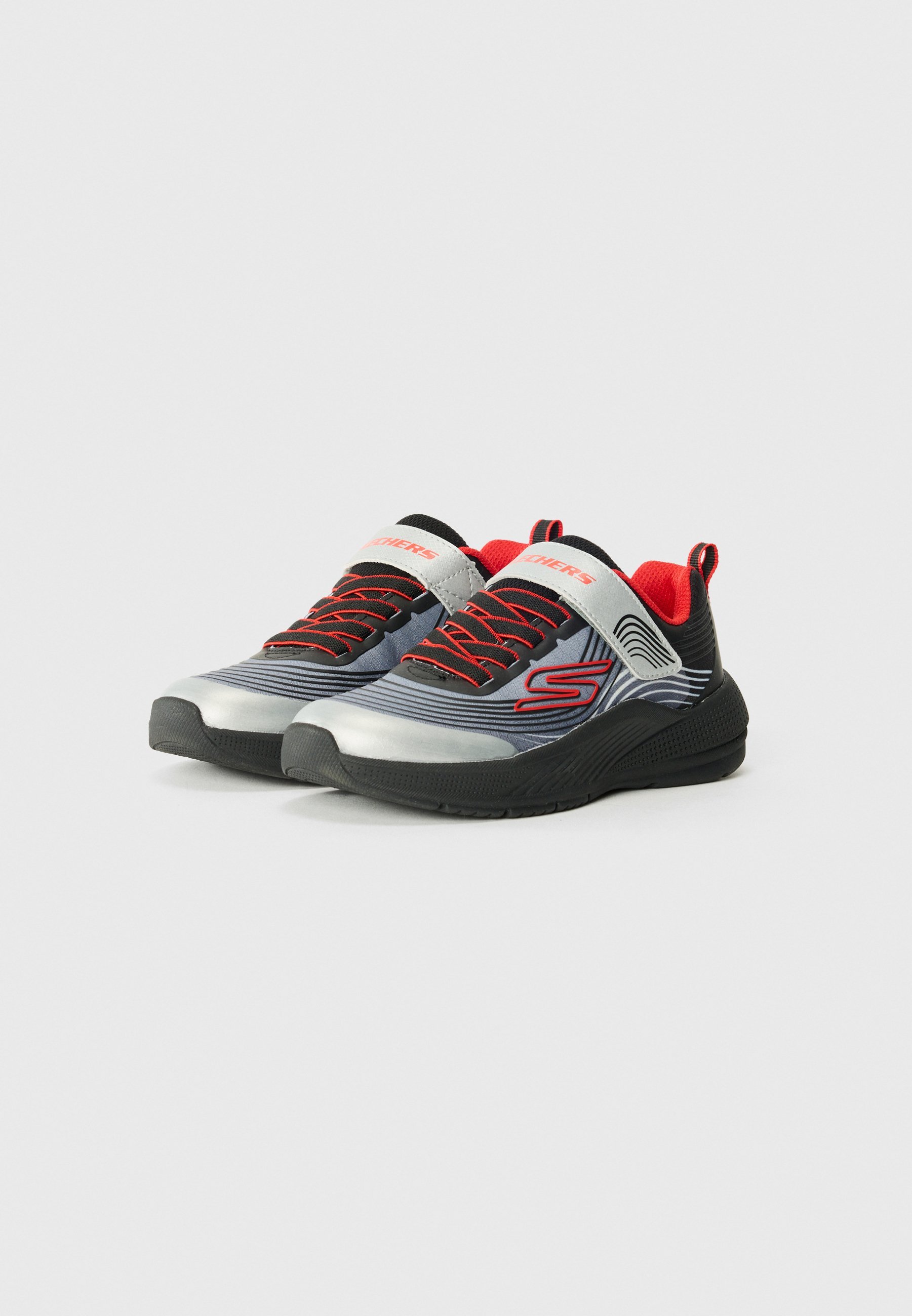 Skechers MICROSPEC ADVANCE - Baskets - noir anthracite/argenté/rouge