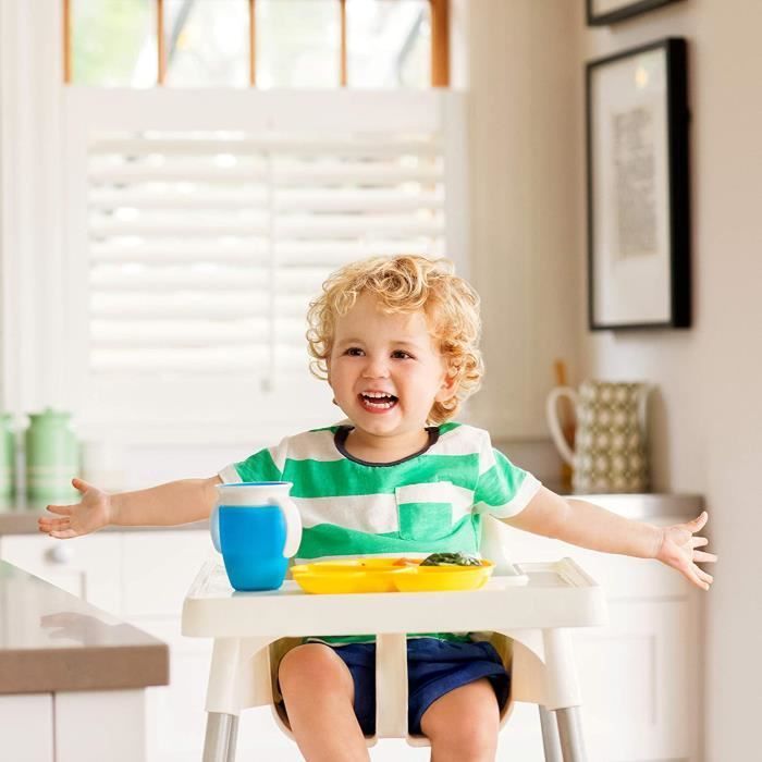 Tasse d'apprentissage 360ᵒ,Tasse De Train De Bébé,Pour Bébé D'apprentissage Tasse À Boire Anti-éclaboussures À Bec Souple,2pcs
