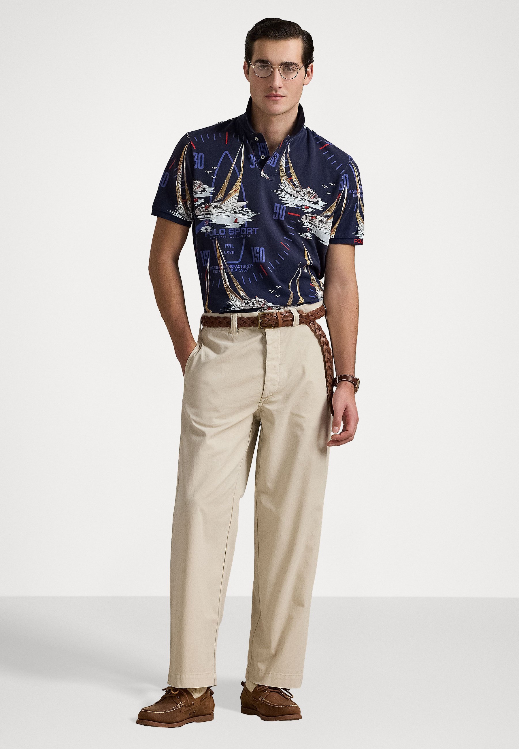 Polo Ralph Lauren poloshirt met korte mouwen - Poloshirt met zeilboot-wijzerplaatprint