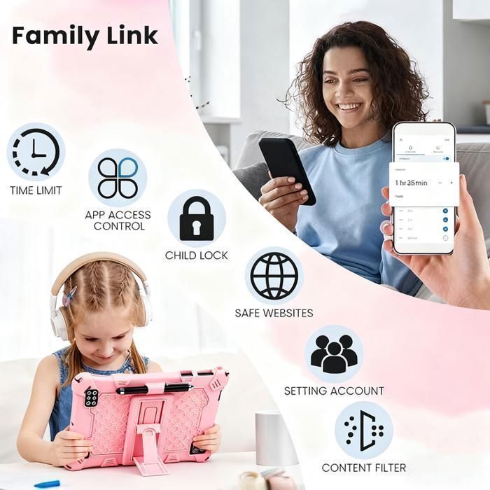8-Zoll-Android-13-Tablet für Kinder, 6 GB RAM, 128 GB ROM, 5G-WLAN, Kindersicherung, Google Play Store-zertifiziert