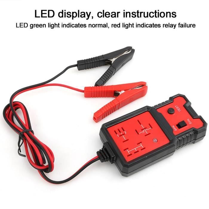 Tester per relè - FAFEICY - 12V - Portatile - Display a LED - 4/5 pin