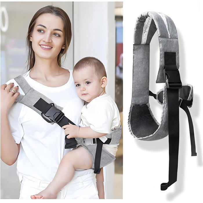 TRAHOO-Porte-Bébé Portable, Portable Et Pliable Porte Latéral, Bébé Antidérapant, Porte-Hanche, Ergonomique, 6+ Mois (6.4-20k[J371]