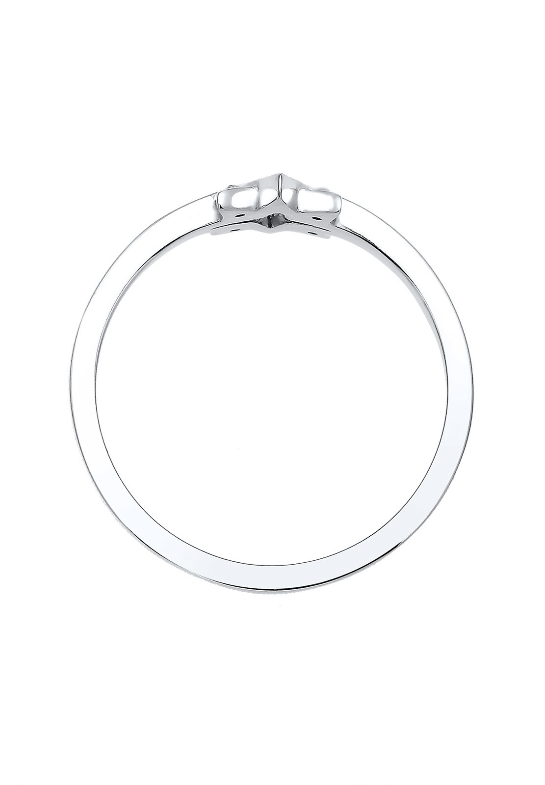 Elli Femme Motif de l'Étoile Ludique avec des Cristaux en Argent Sterling 925