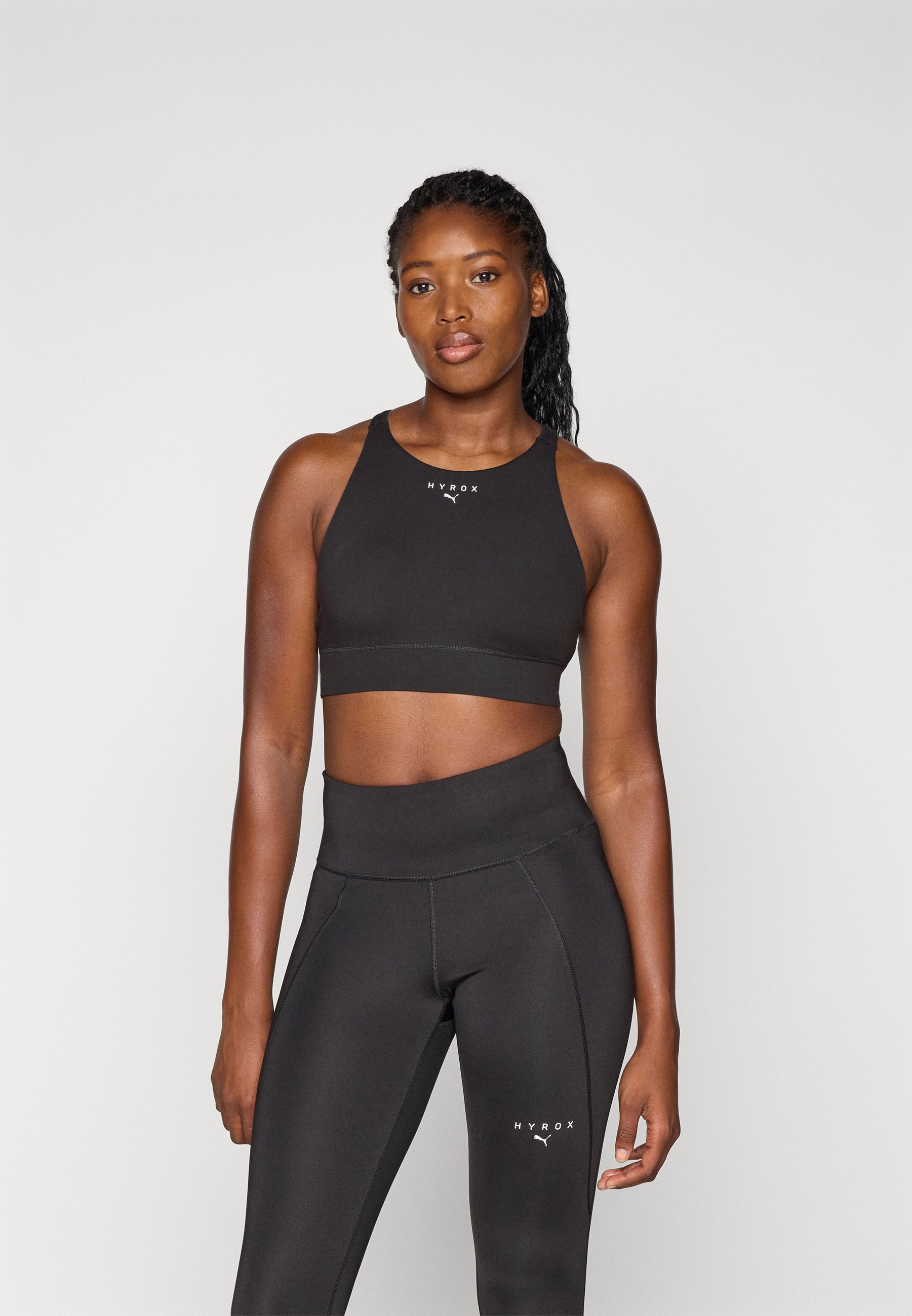 Puma HYROX SHAPELUXE HOGE HALS BH - Sportbeha met gemiddelde ondersteuning - zwart