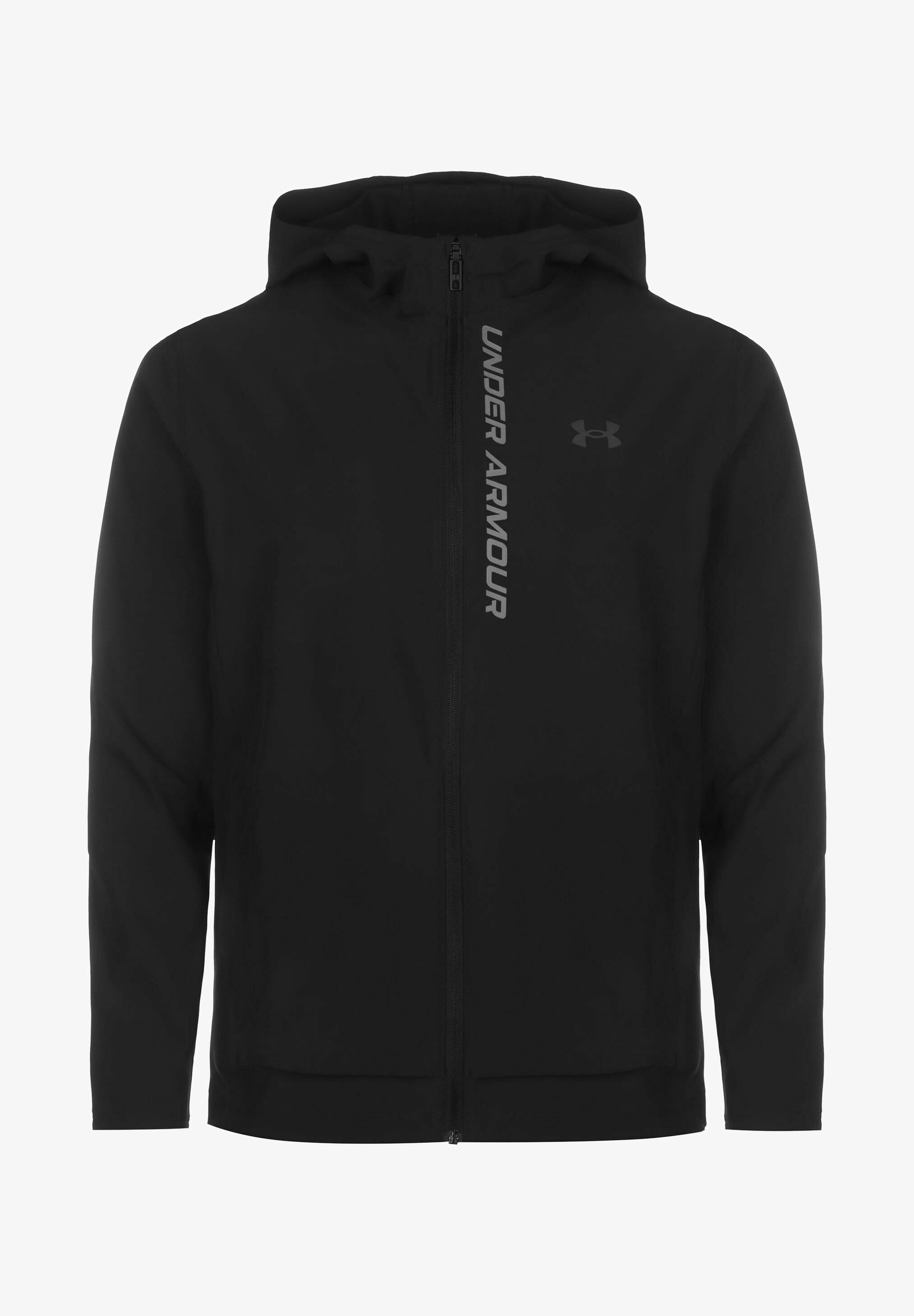Under Armour OUTRUN THE STORM - Giacca da allenamento - nero grigio metallizzato riflettente