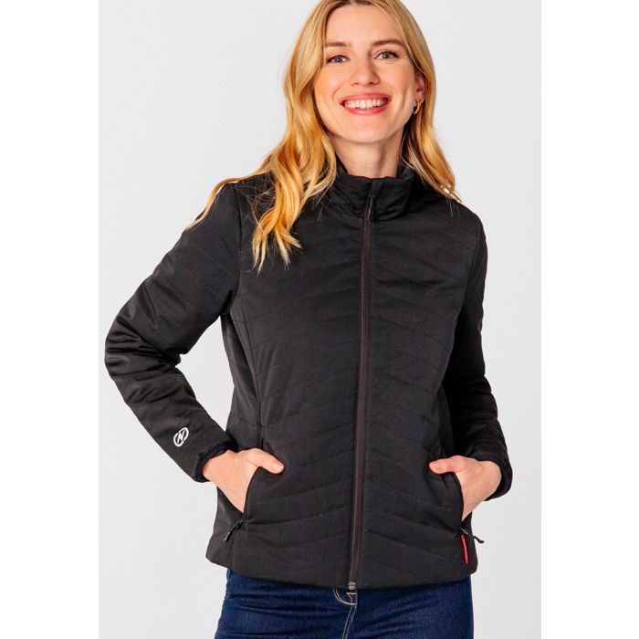 DamartSport - Doudoune déperlante Thermolactyl manches longues femme - Noir