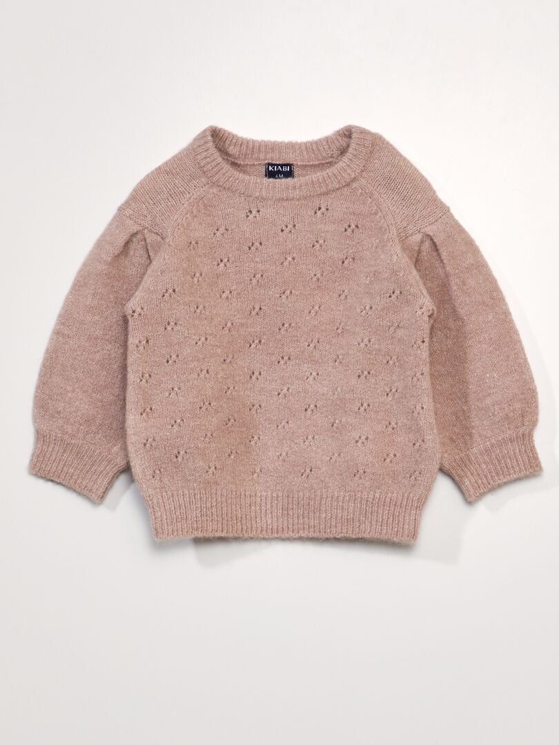 Suéter de tricô estampado - ROSA