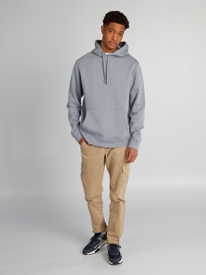 Fleece hoodie voor mensen langer dan 190 cm - BLAUW