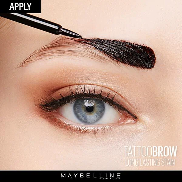 Gel de sprâncene Maybelline Tattoo, culoare peel, maro mediu