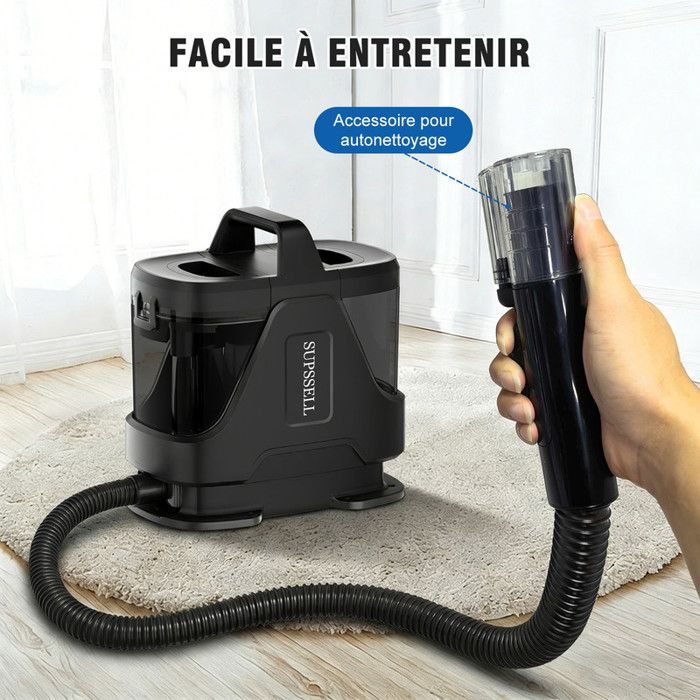 Stain remover - MAGICFOX - 650W - 16 kPa suction - Brush for stubborn stains - 1.85 L tank