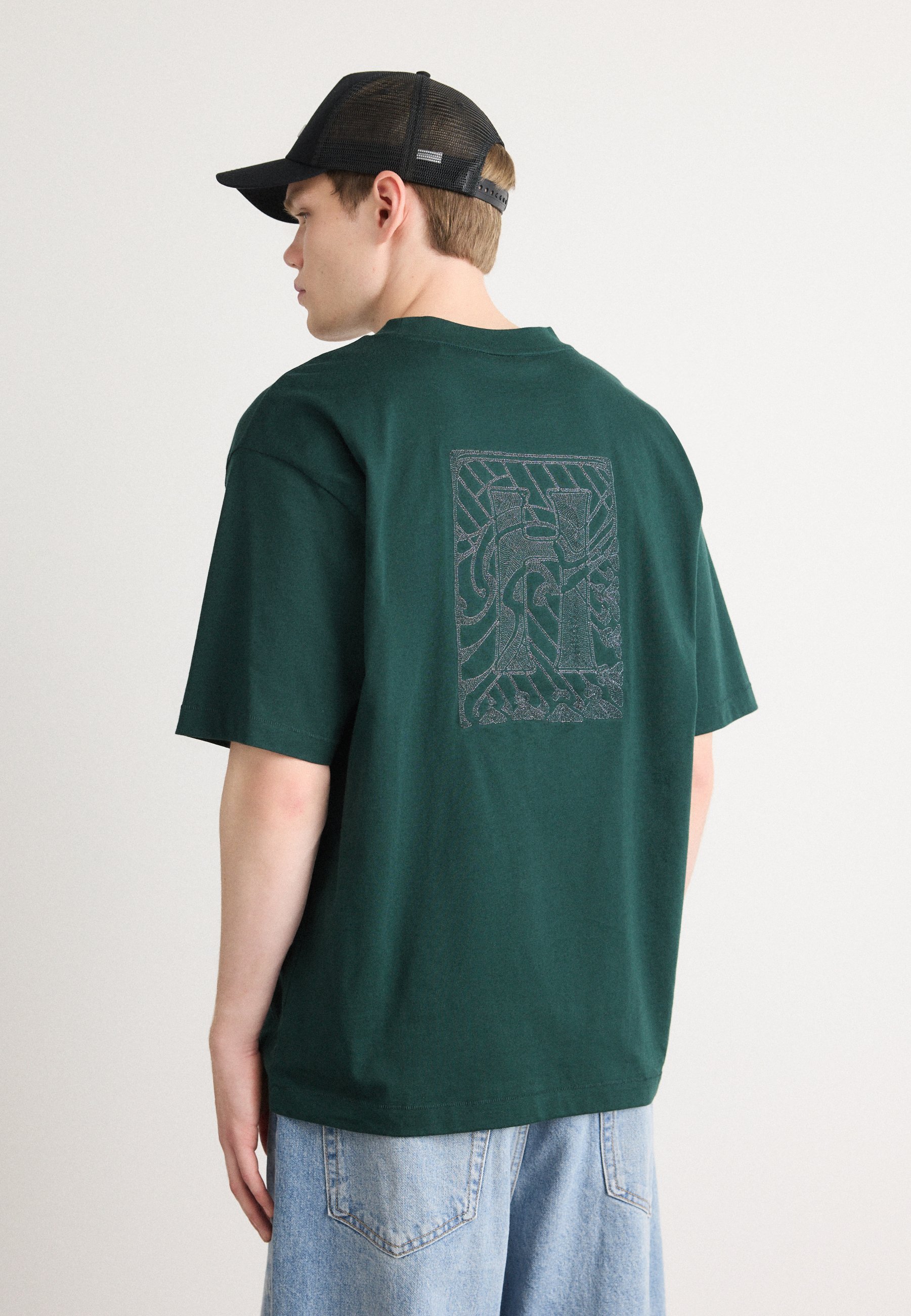 HUGO DADSU - T-shirt met print - open groen