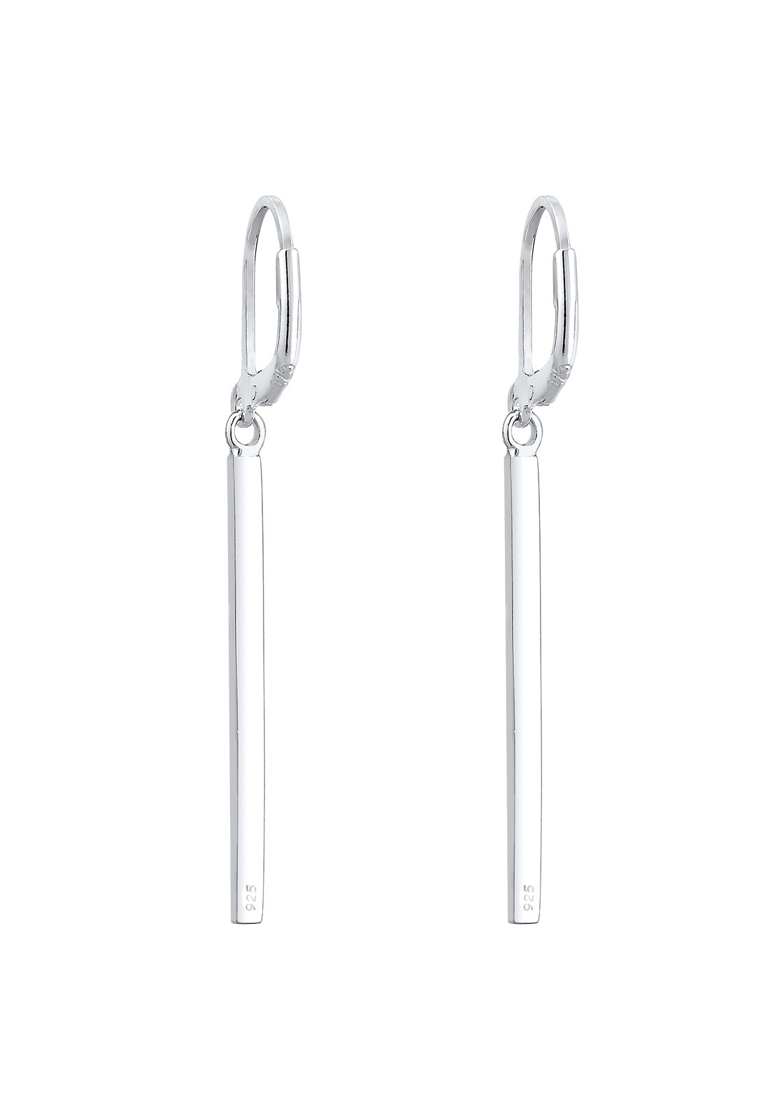 Elli Femmes pendentif d'oreilles géo bâton avec cristaux en argent sterling 925