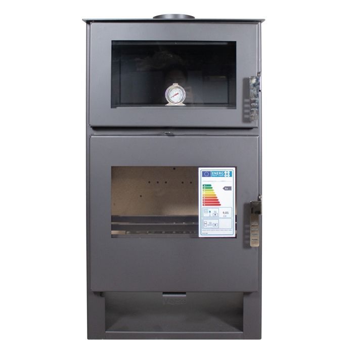 Poêle à bois Verso F - 9 kW | Avec four intégré pour cuisson traditionnelle
