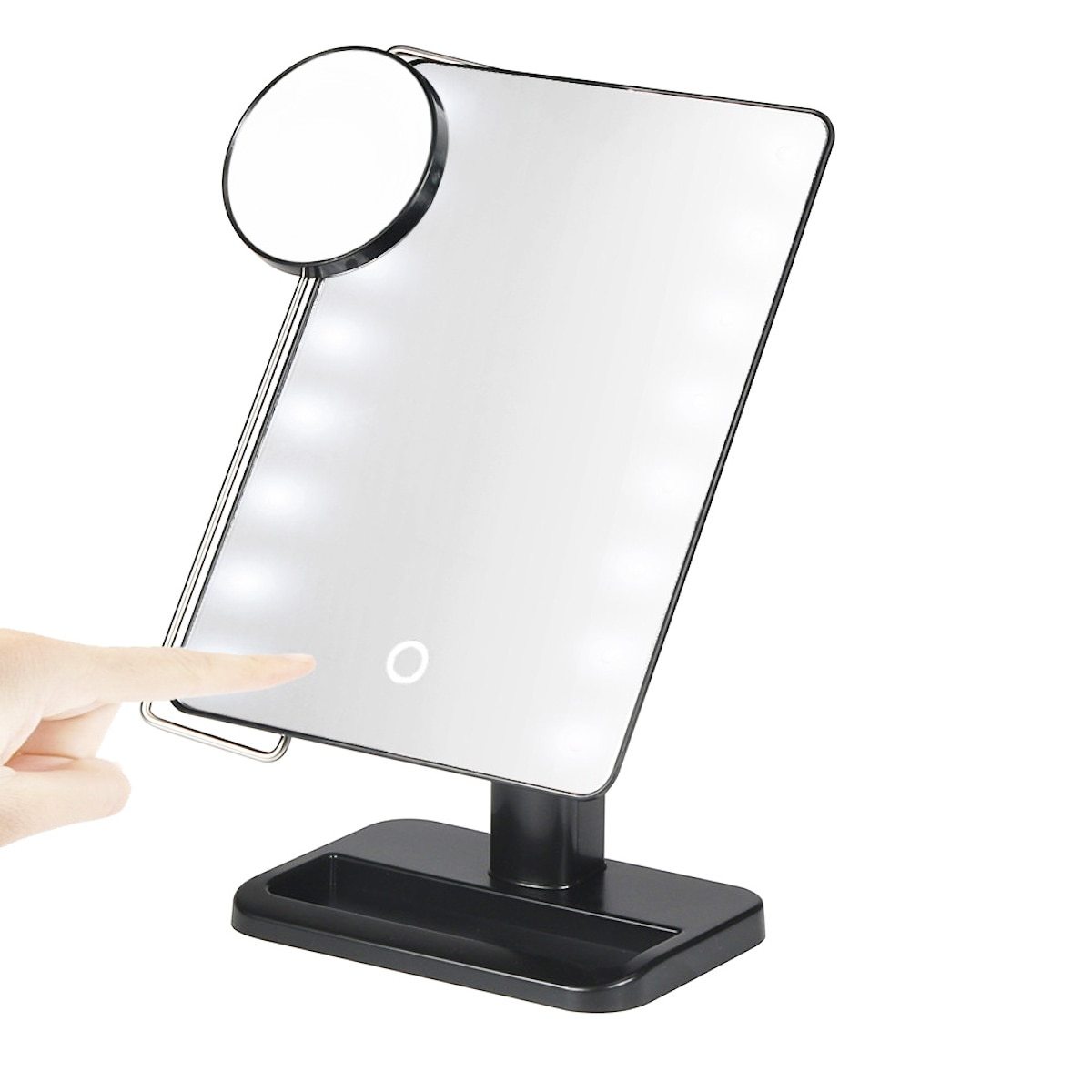 UNIQ Holivudo kosmetinis veidrodis su LED apšvietimu ir 10 kartų didinimu – 1 vnt.