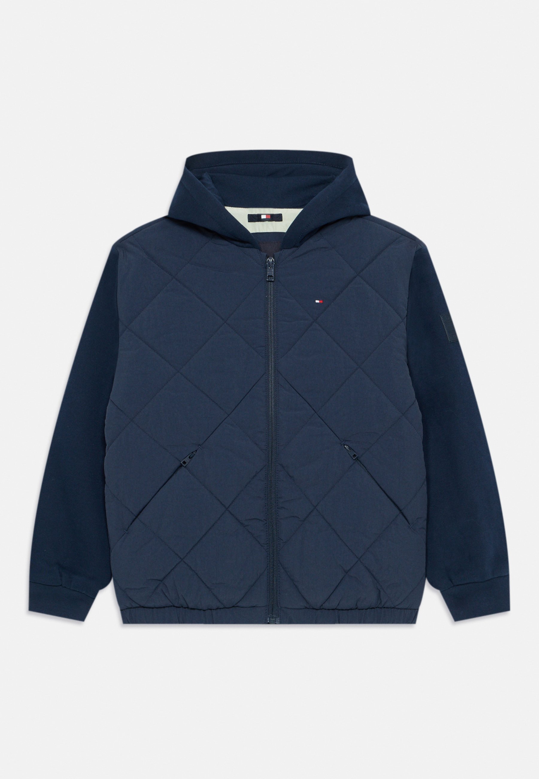 Tommy Hilfiger MIX MEDIA GEWATTEERDE JAS - Lichte jas - donker nachtblauw