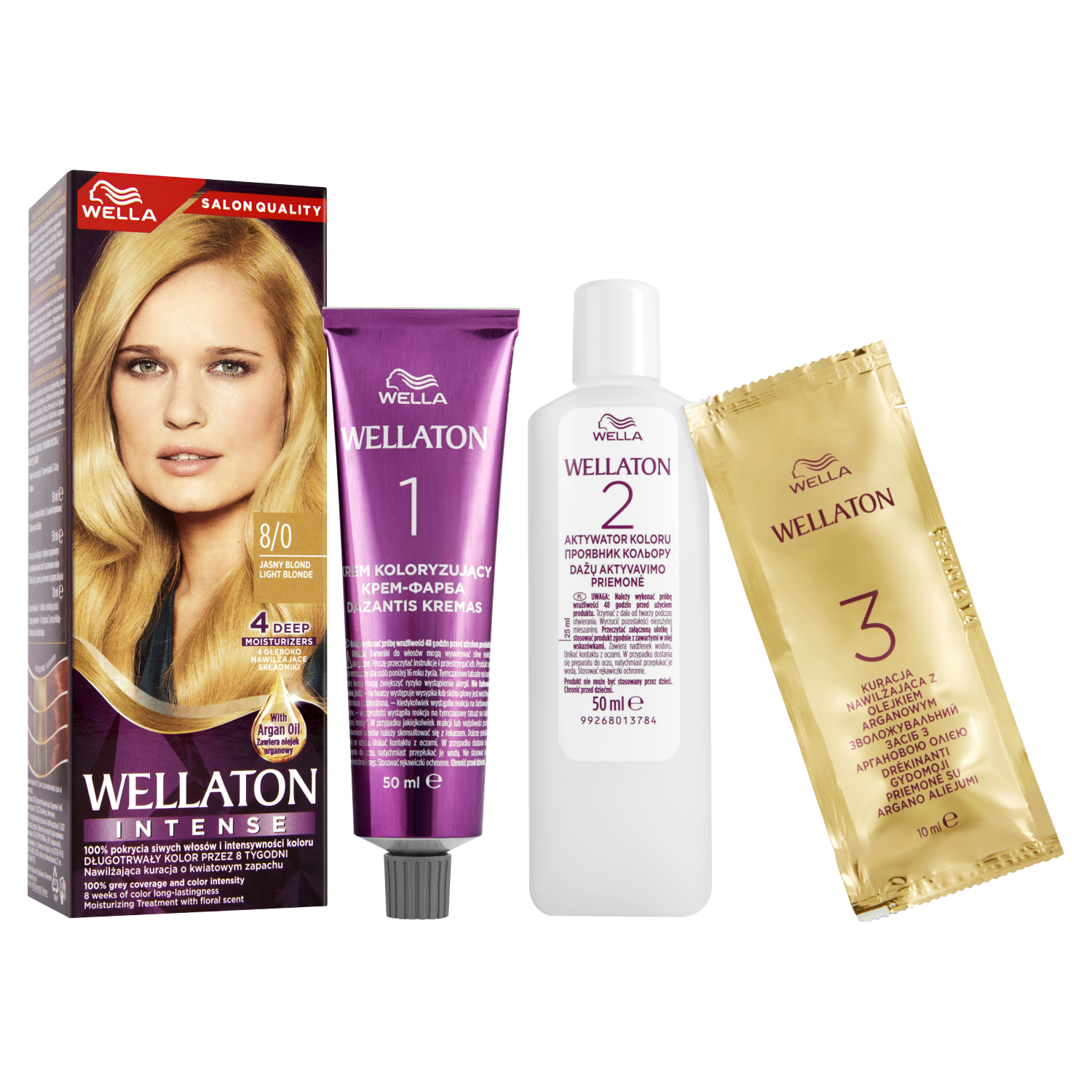 Crema colorante per capelli Wella 5/0 castano chiaro Wellaton