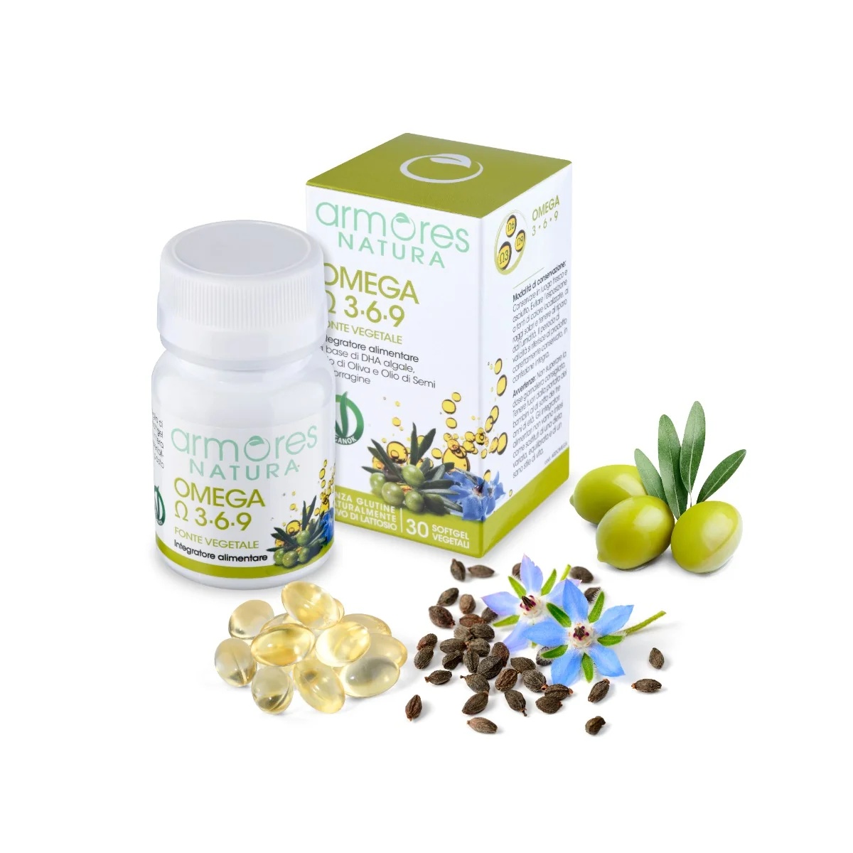 ARMORES NATURA Armores Natura Omega 3-6-9 voedingssupplement 30 plantaardige zachte capsules Essentiële vetzuren