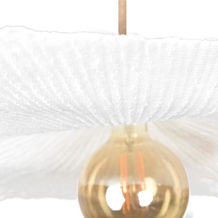 Lámpara colgante Louise de papel maché (sin electrificar) - MM Dimensiones del producto: Largo 60 cm Ancho 54 cm Alto 7 cm Blanco