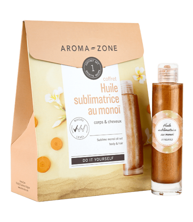 Kit cosmétique maison Huile sublimatrice au Monoï