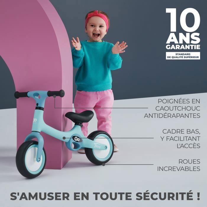 Kinderkraft TOVE Baby Balance Bike, Lightweight, EVA Foam Wheels, Adjustable Seat, Non-Slip Handles, Up to 25kg, Summer Mint