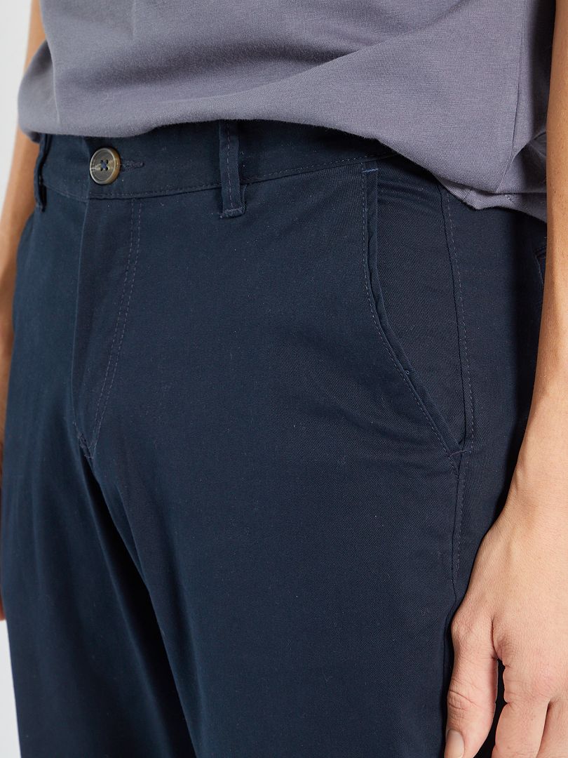 Calça chino de corte regular L32 - azul