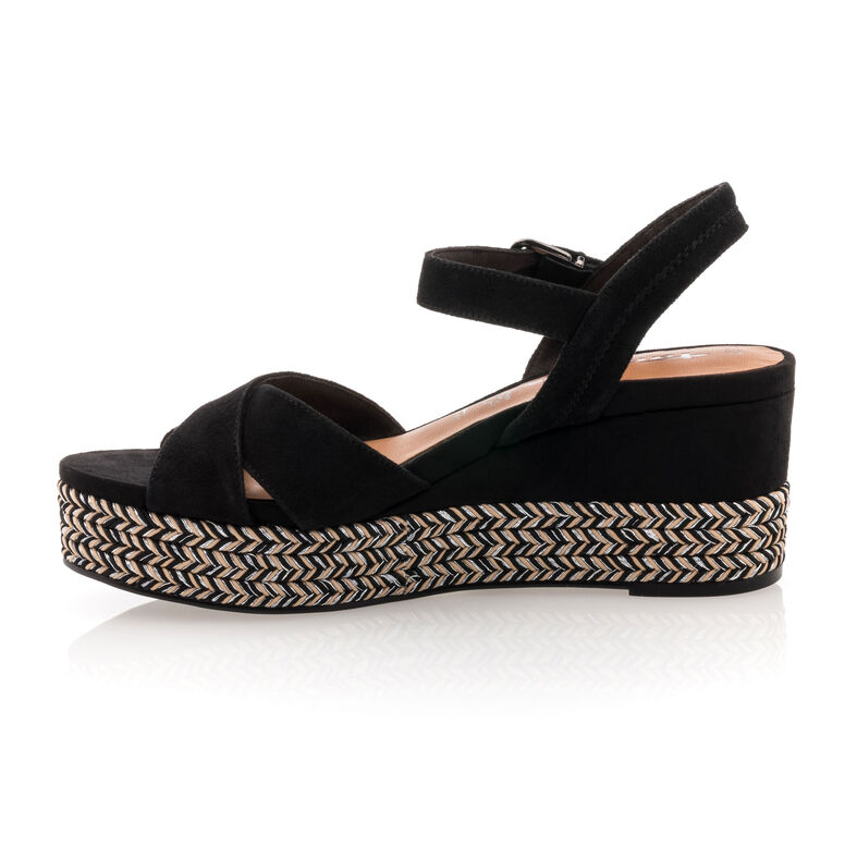 Schwarze Damensandalen / Zehenfreie Schuhe