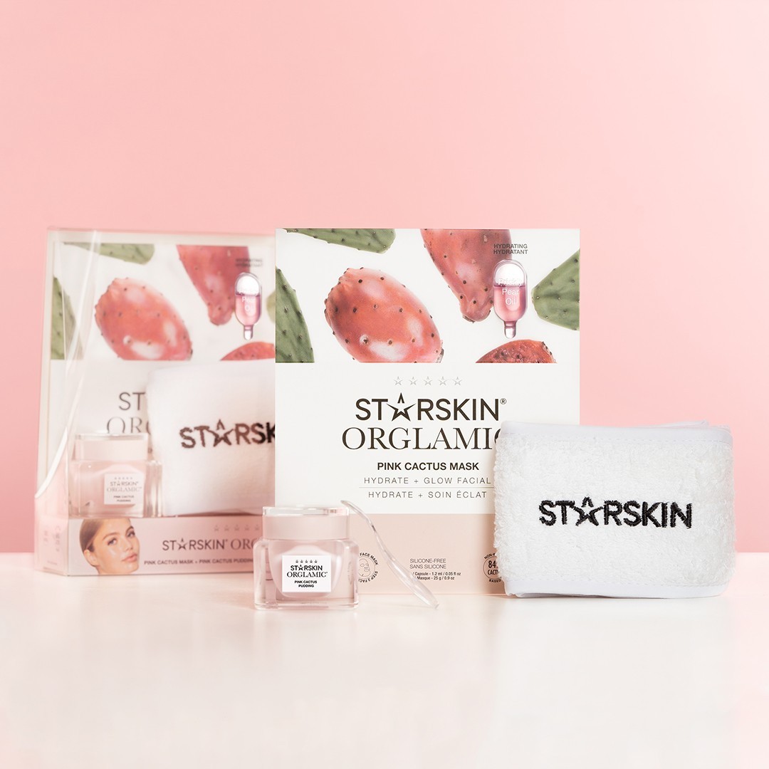 STARSKIN® Orglamic™ rožinio kaktuso veido priežiūros rinkinys – 1 vnt.