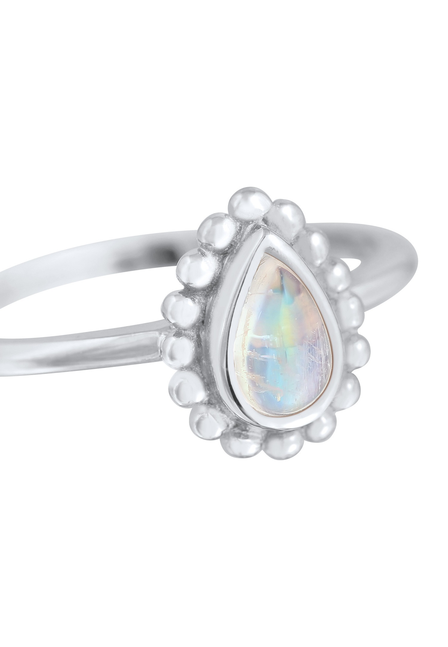Elli Femmes goutte boules avec pierre de lune en argent sterling 925