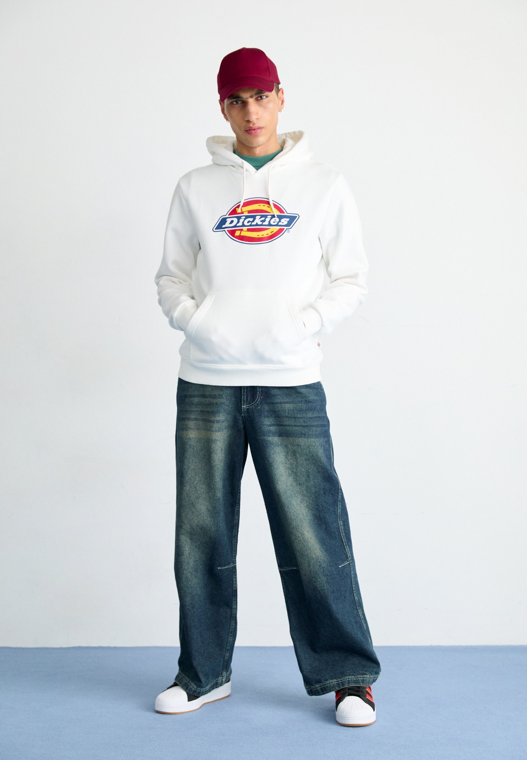 Felpa con cappuccio Dickies ICON LOGO - bianca