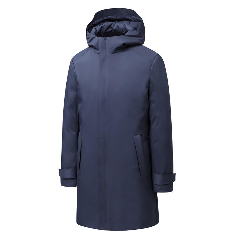 Modieus merk donsjack voor heren, winterjas met capuchon, lange winterjas, dikke warme parka, lange verenjas voor mannen, sneeuwkleding