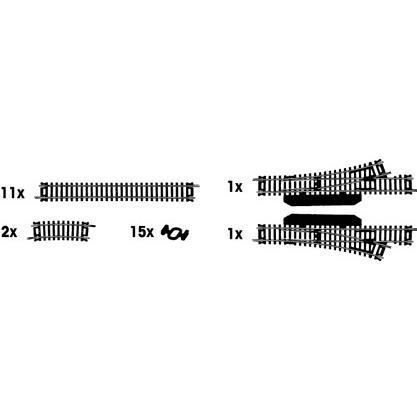 MEHANO Treinbaanset - Model nr. 2 - 30 onderdelen - Jongen - Leeftijd 8+