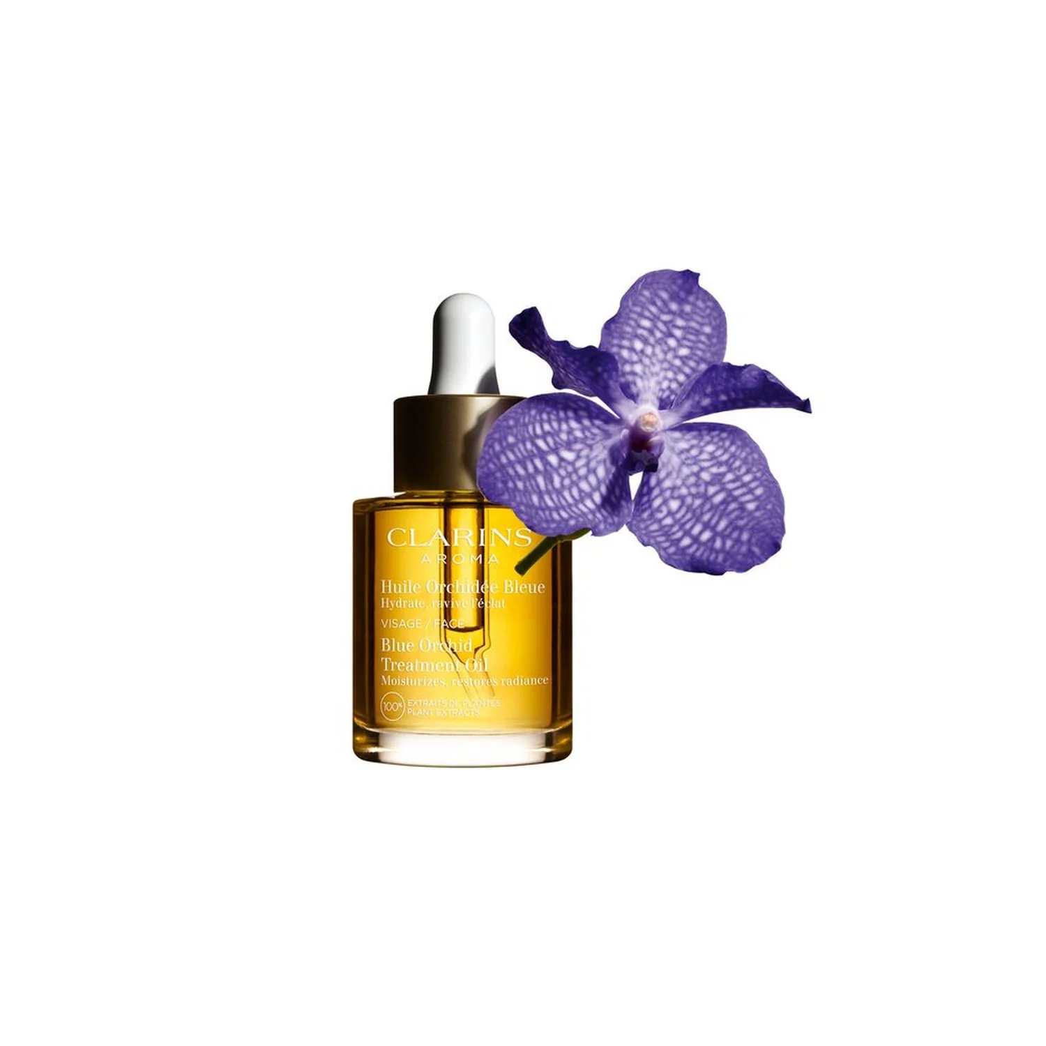Aroma Huile Orchidée Bleue - Olio viso idratante, Olio viso nutriente, Olio viso antirughe
