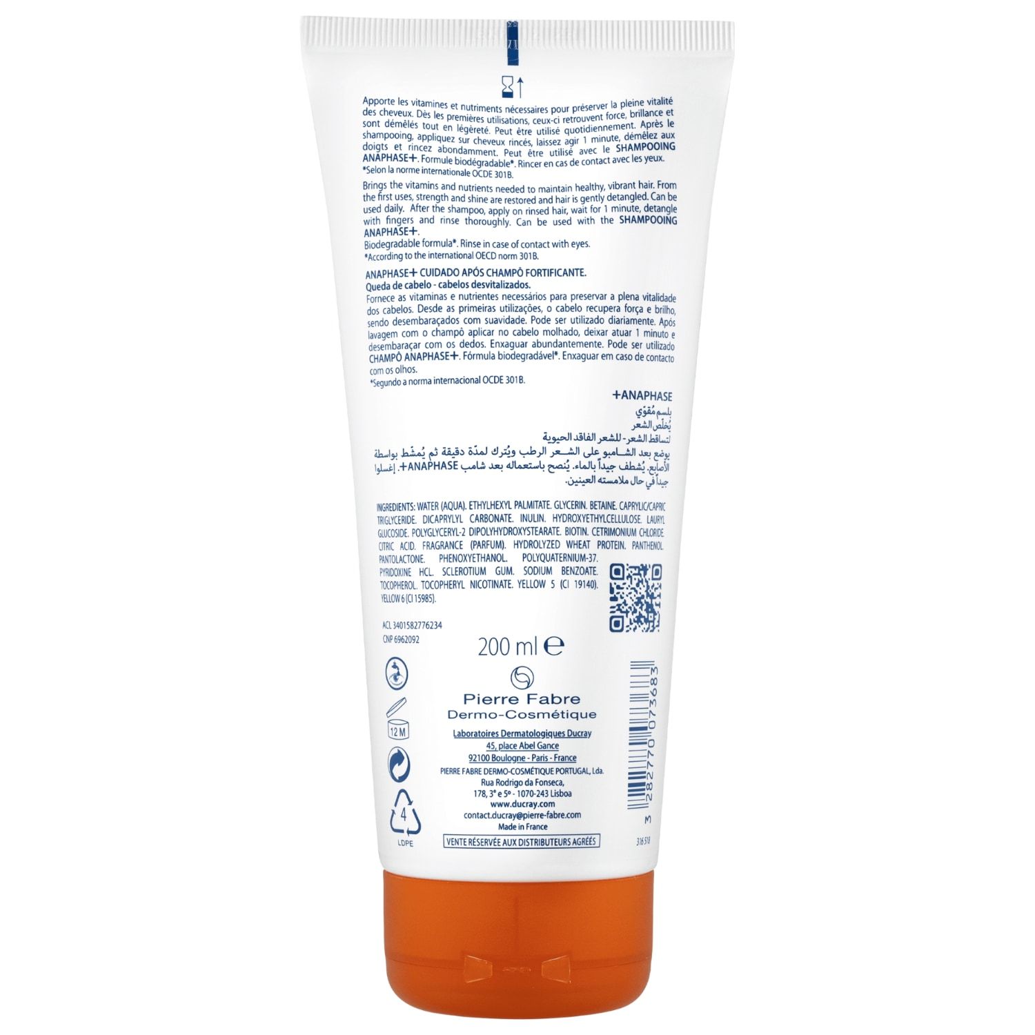 Ducray Conditioner ANAPHASE+ stiprinošs kondicionieris - 200 ml
