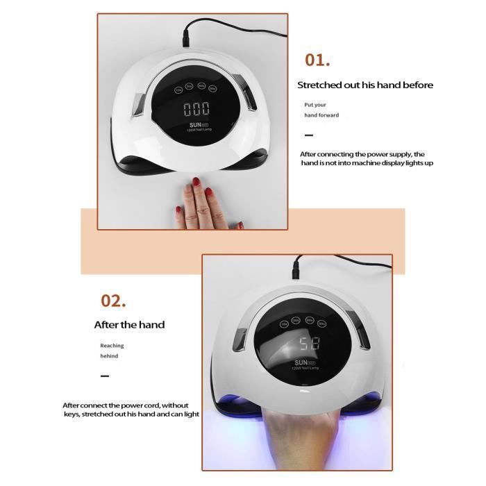 120W Nail Dryer, Professional Nail Lamp with 4 Timers (EU Plug)