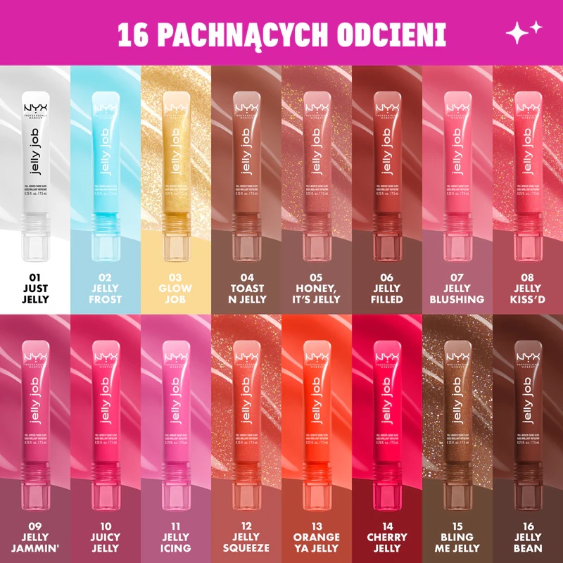 NYX Professional Makeup Jelly Job mirdzošs lūpu spīdums ar pildošu efektu
