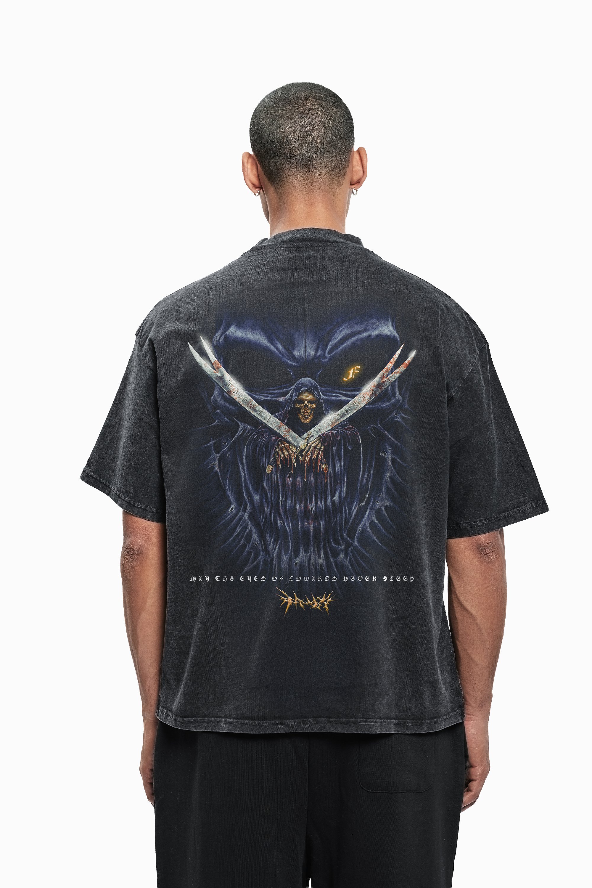 FAVELA X4 UNISEX - Spausdinti marškinėliai - juodi, skalbti