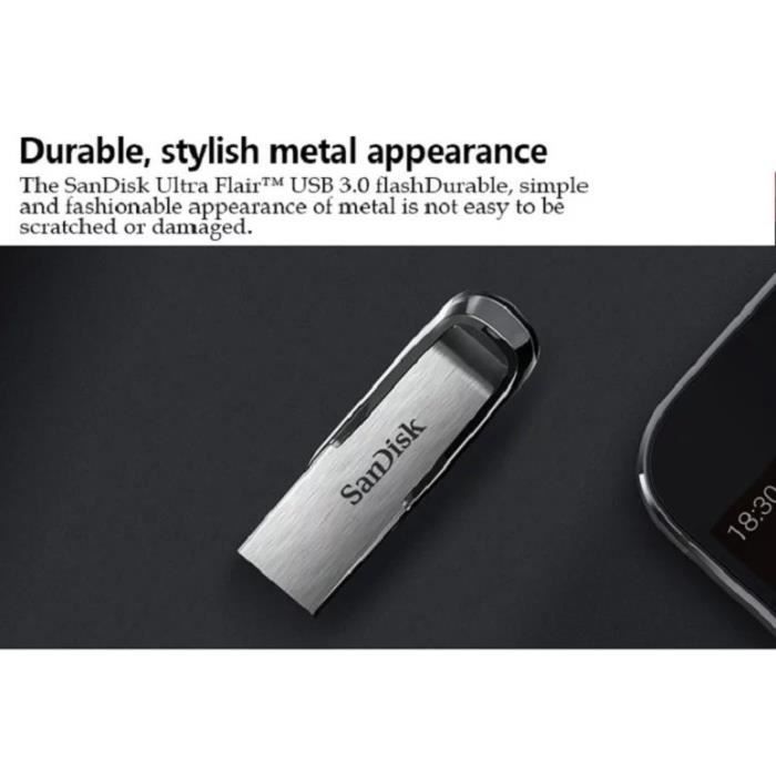 Chiavetta USB 3.0 SanDisk Ultra Flair da 128 GB - Velocità di trasferimento elevate fino a 150 MB/s