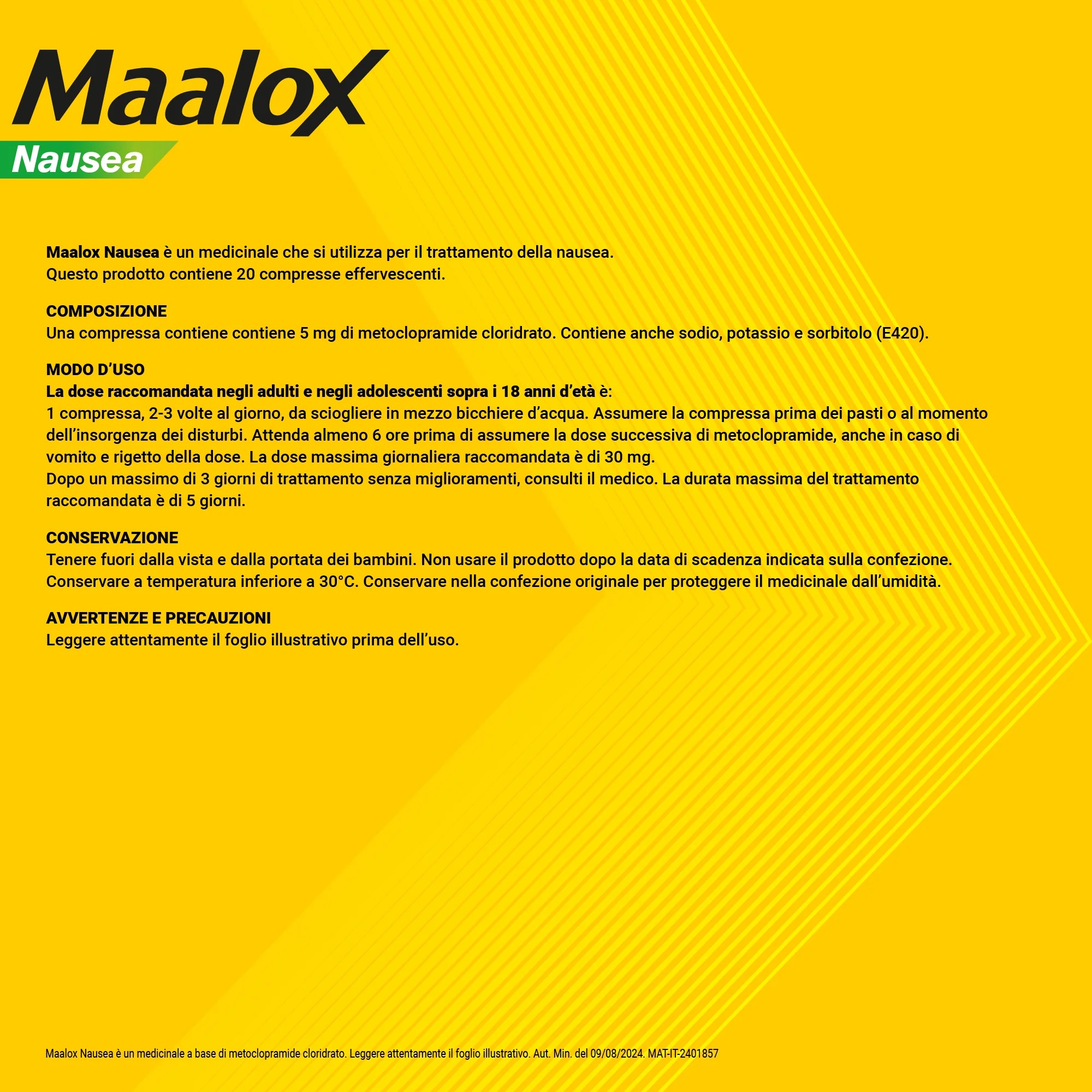MAALOX Maalox Nausées 5 mg 20 comprimés effervescents